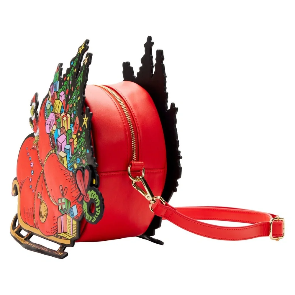 Loungefly Dr Seuss Grinch Sleigh Crossbody Purse Bag